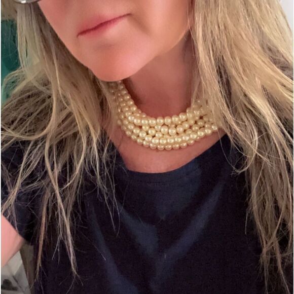 Vintage Carolee Multi Strand Pearl Necklace - Picture 2 of 8